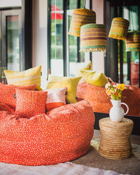 Limited Edition - Big BoriBori Bean Bag AshantiDesign Flatpack Orange Polka Dot