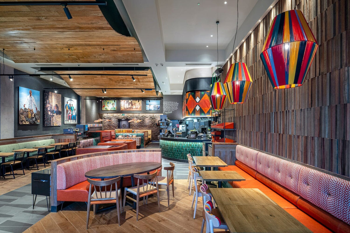 Bringing Color and Craftsmanship to Nando's Plymouth with Ashanti Design Lampshades