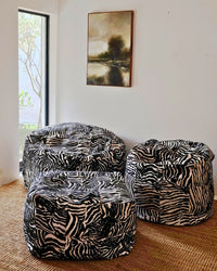Animal Print Range - Mini Ejoro AshantiDesign Flatpack Zebra - Black 