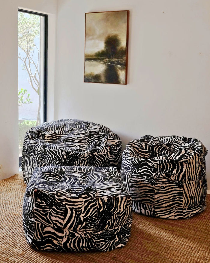 Animal Print Range - Mini Ejoro AshantiDesign Flatpack Zebra - Black 